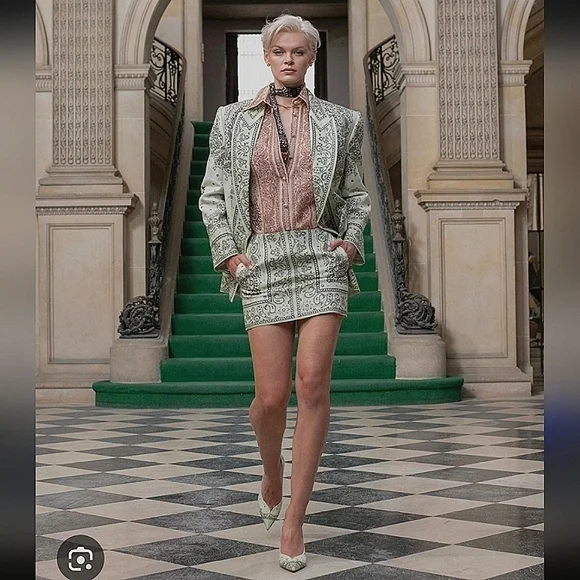 ZIMMERMAN GREEN PAISLEY BLAZER✨️MATCHMAKER 2024 RUNWAY COLLECTION✨️NWOT❤️🔥 - Picture 7 of 14